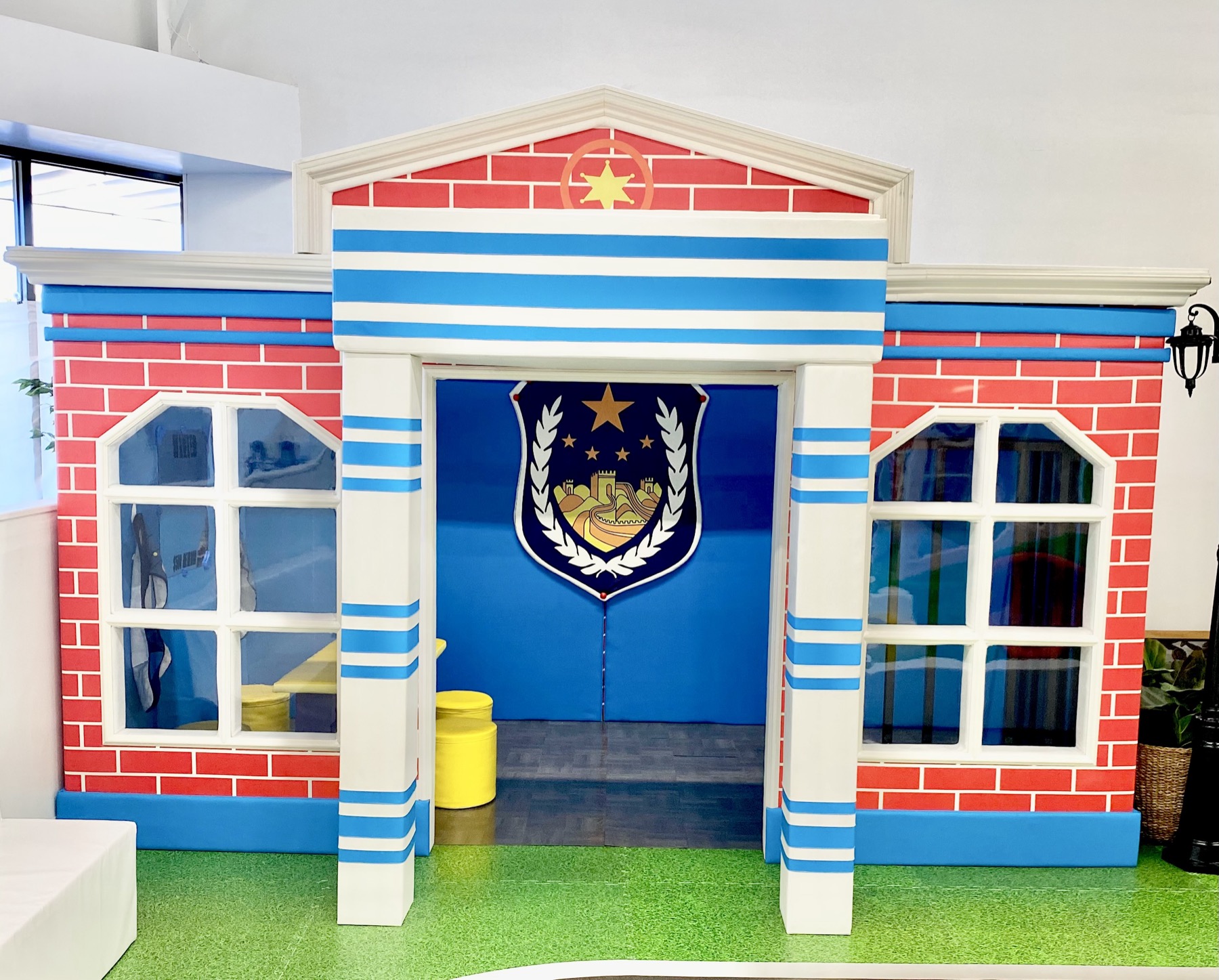 Pretend-play](https://gigglesandfun.com/wp-content/uploads/2026/03/IMG_5620.jpg%22,%22alt%22:%22Pretend-play) fire station building inside Giggles and Fun.